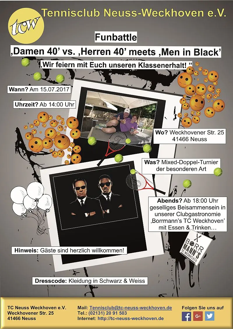 Werbeplakat Funbattle 2017 "Damen 40 vs. Herren 40" Werbeplakat Funbattle 2017 "Damen 40 vs. Herren 40"