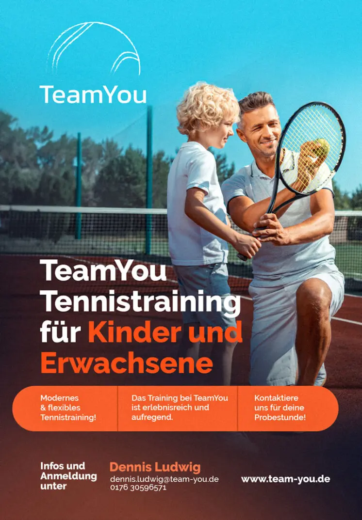 Flyer TeamYou Tennistraining Flyer TeamYou Tennistraining