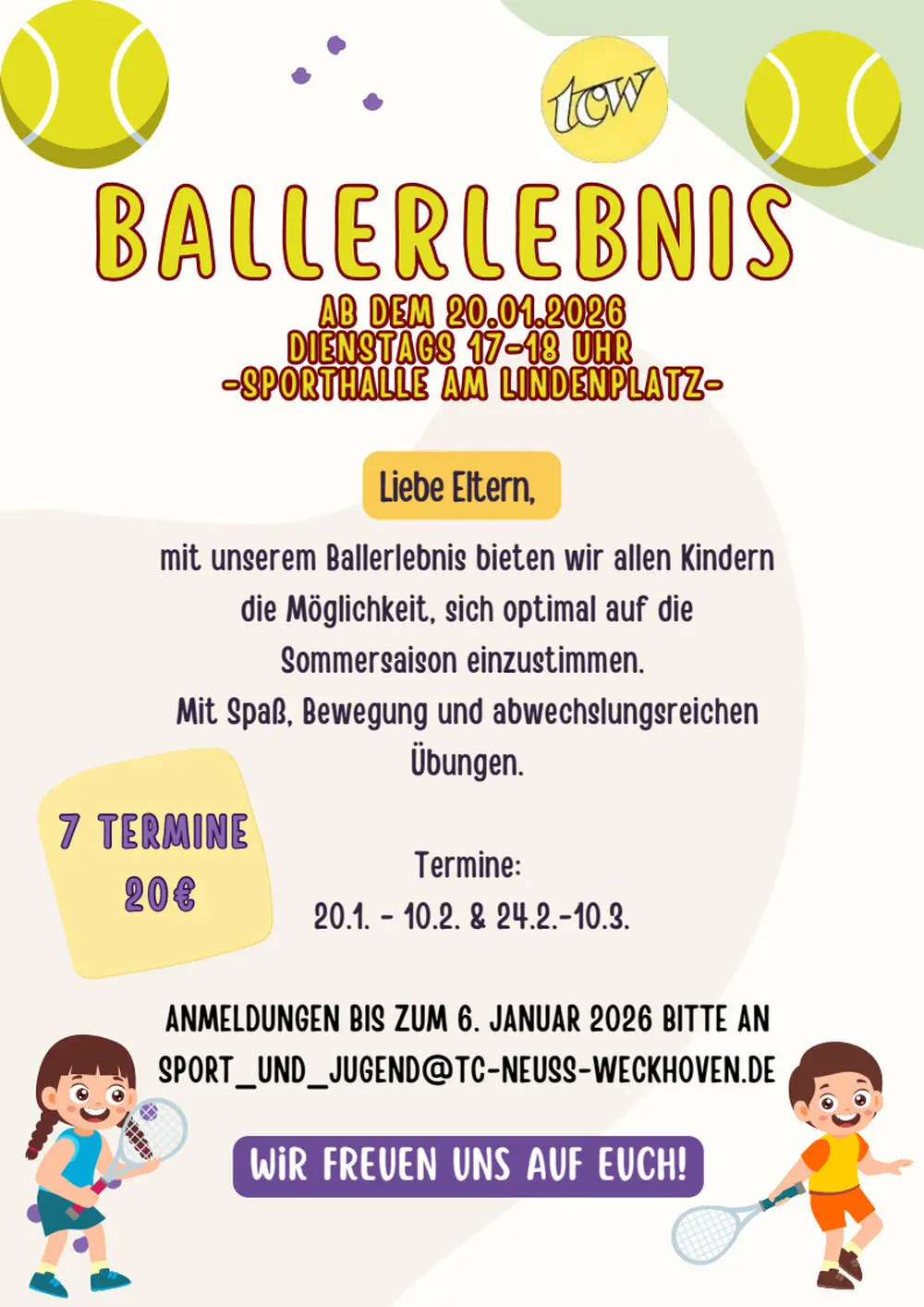 Angebot 'Ballerlebnis' Wintersaison 2025/2026 für Kinder Angebot 'Ballerlebnis' Wintersaison 2025/2026 für Kinder