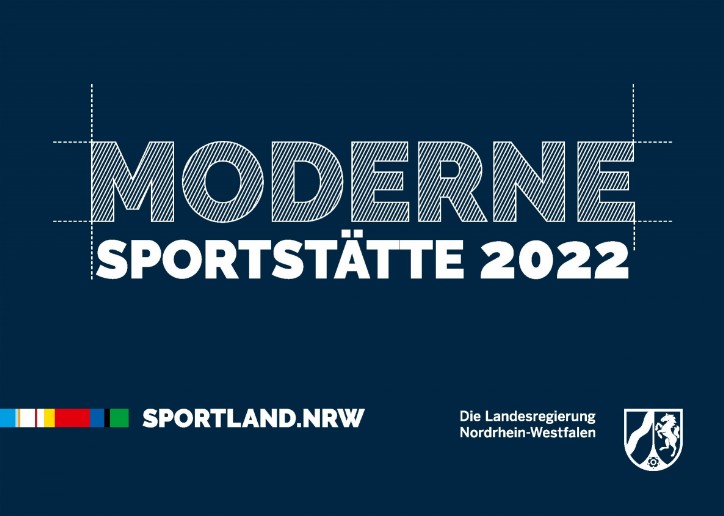 Schild "Moderne Sportstätte 2022" im TCW