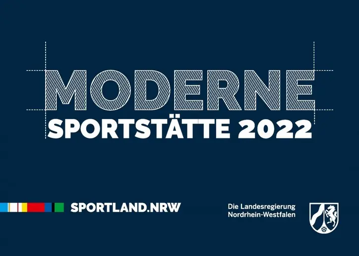Schild "Moderne Sportstätte 2022" im TCW Schild "Moderne Sportstätte 2022" im TCW