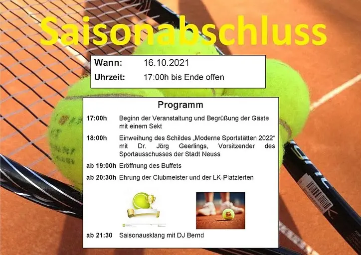 Plakat Saisonabschluss 2021 des TCW Plakat Saisonabschluss 2021 des TCW