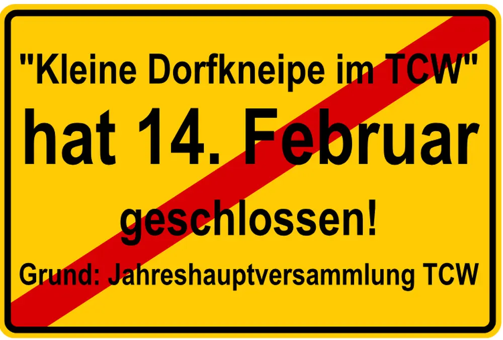 Gastronomie hat am 14. Februar geschlossen Gastronomie hat am 14. Februar geschlossen