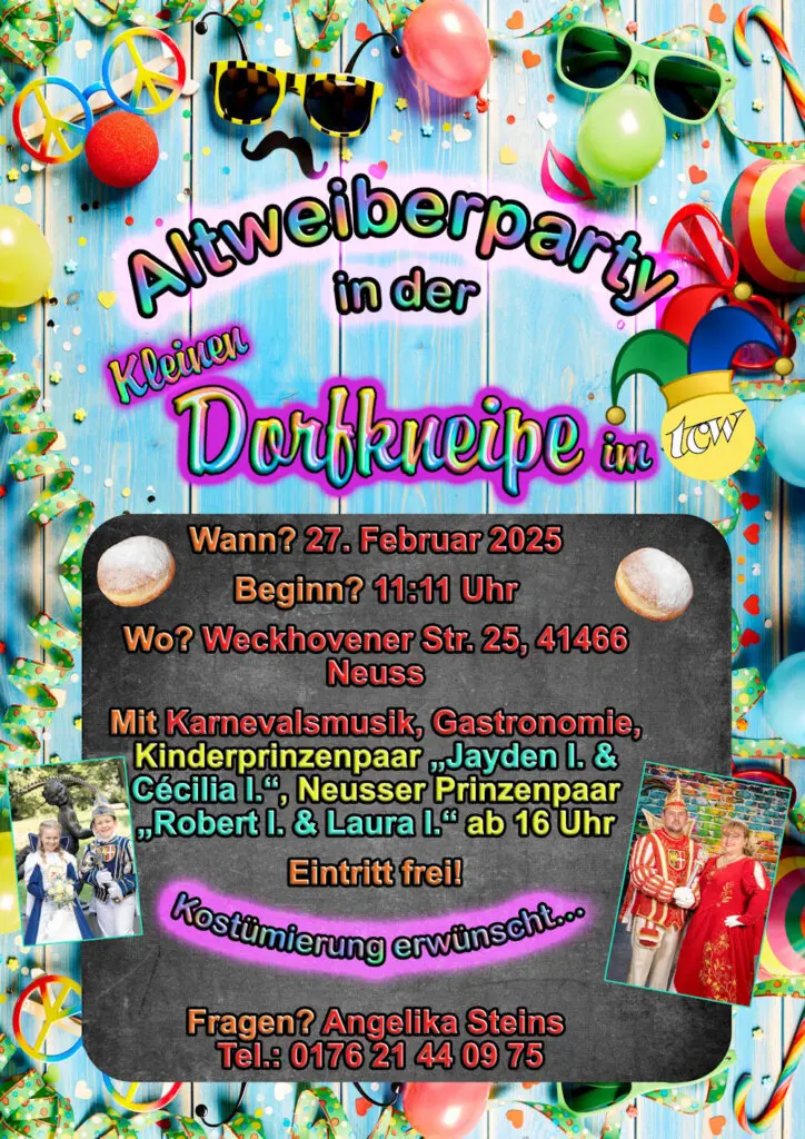 Werbeplakat mit Programm zur 50-Jahrfeier des TC Neuss-Weckhoven e.V. Werbeplakat mit Programm zur 50-Jahrfeier des TC Neuss-Weckhoven e.V.