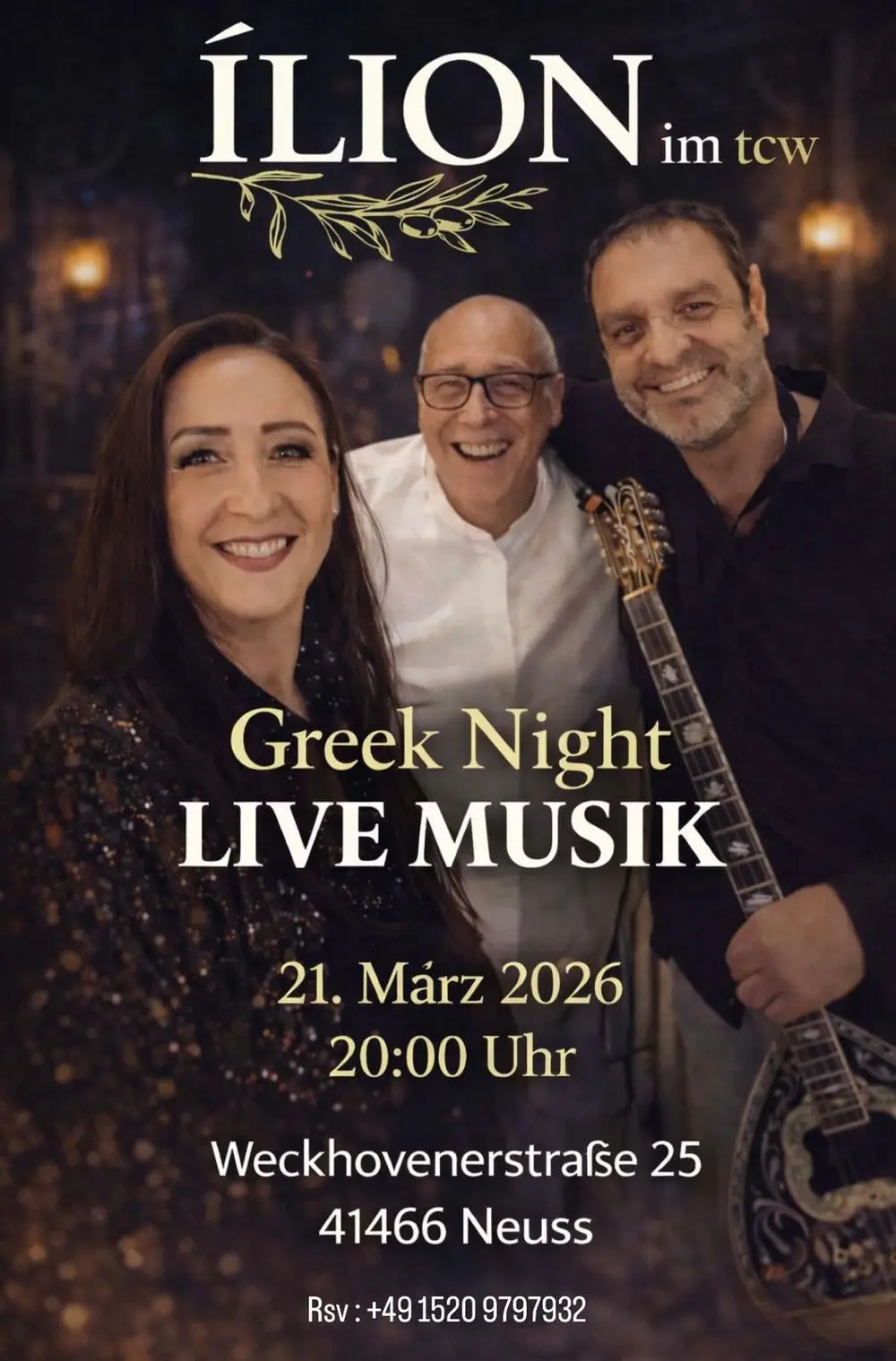 Griechischer Abend im „ÍLION im TCW“ Griechischer Abend im „ÍLION im TCW“