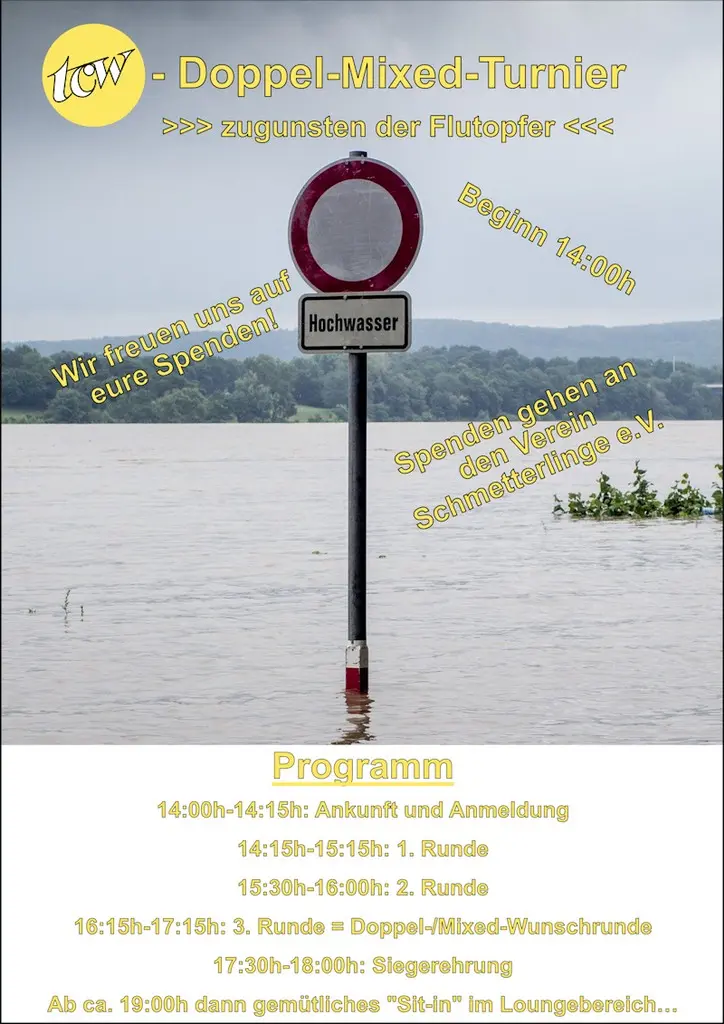 Plakat Sommerturnier 2021 des TCW