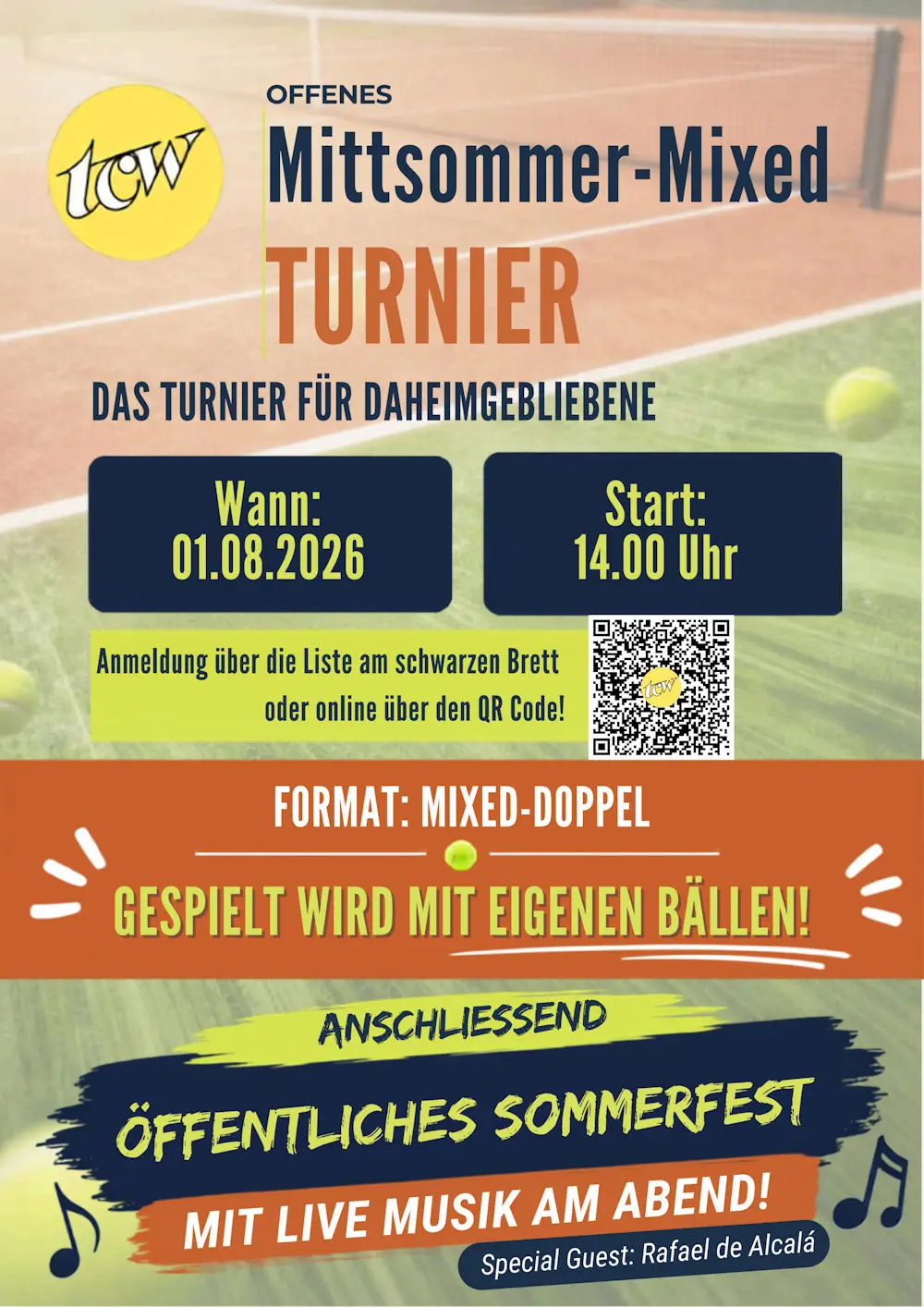 Offenes Mittsommer-Mixed-Turnier am 1. August Offenes Mittsommer-Mixed-Turnier am 1. August