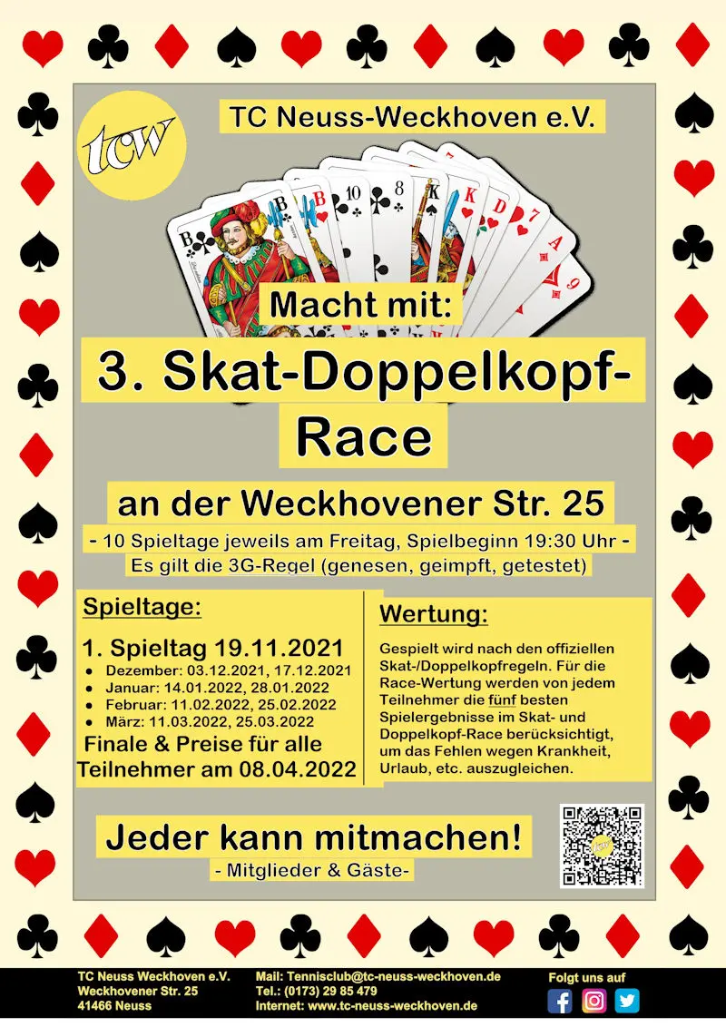 Skat- & Doppelkopf-Race 2021/2022 im TCW Skat- & Doppelkopf-Race 2021/2022 im TCW