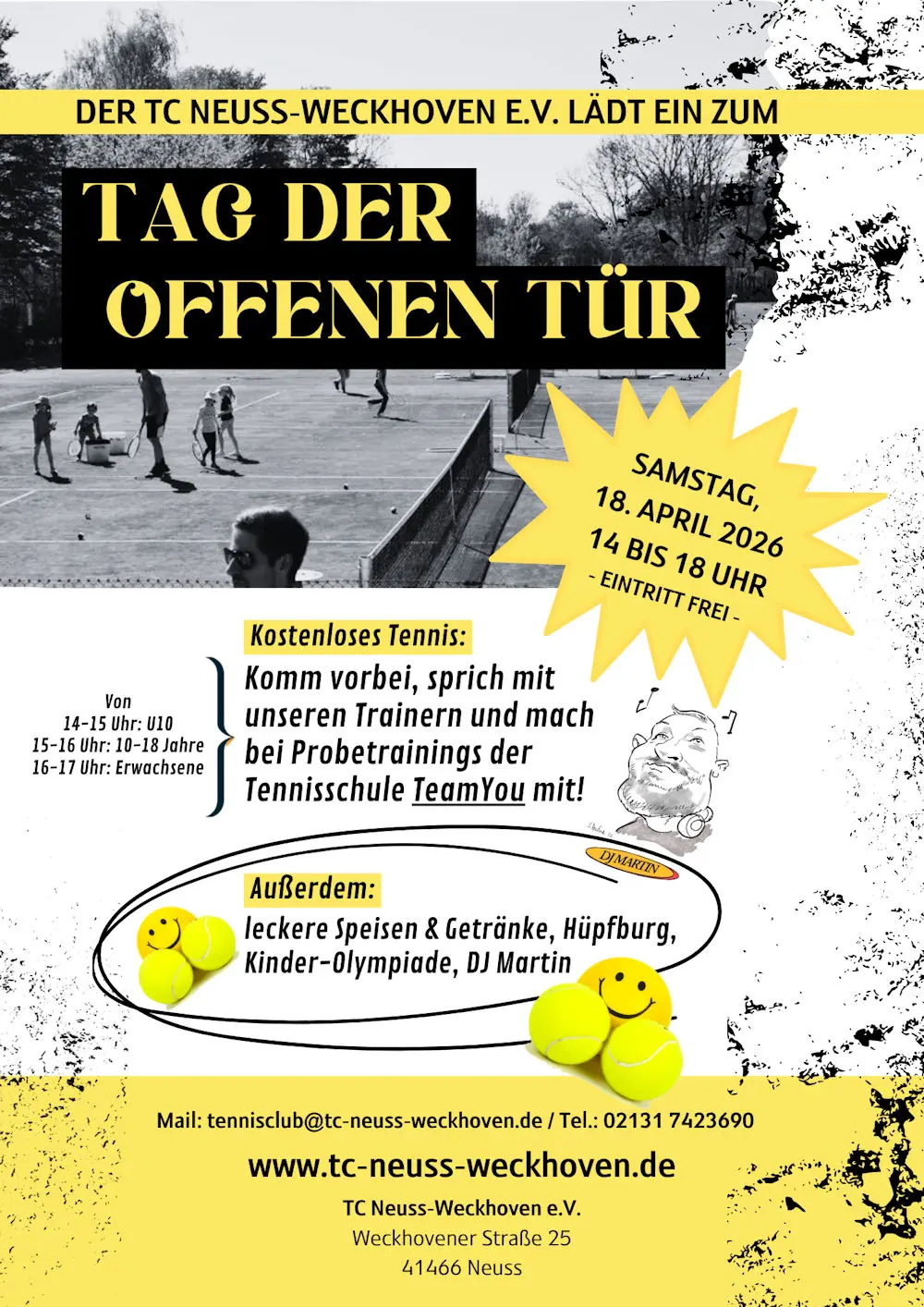 Kommt zum 'Tag der offenen Tür' am 18. April Kommt zum 'Tag der offenen Tür' am 18. April