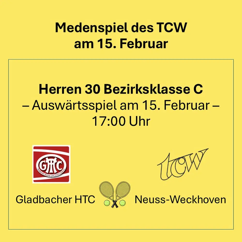 Wintermedenrunde: Herren 30 spielen auswärts Wintermedenrunde: Herren 30 spielen auswärts