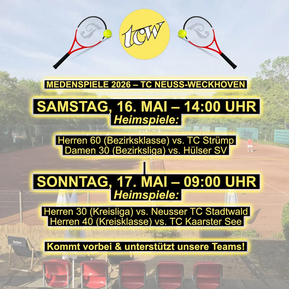 Vier Heimspiele unserer Medenmannschaften