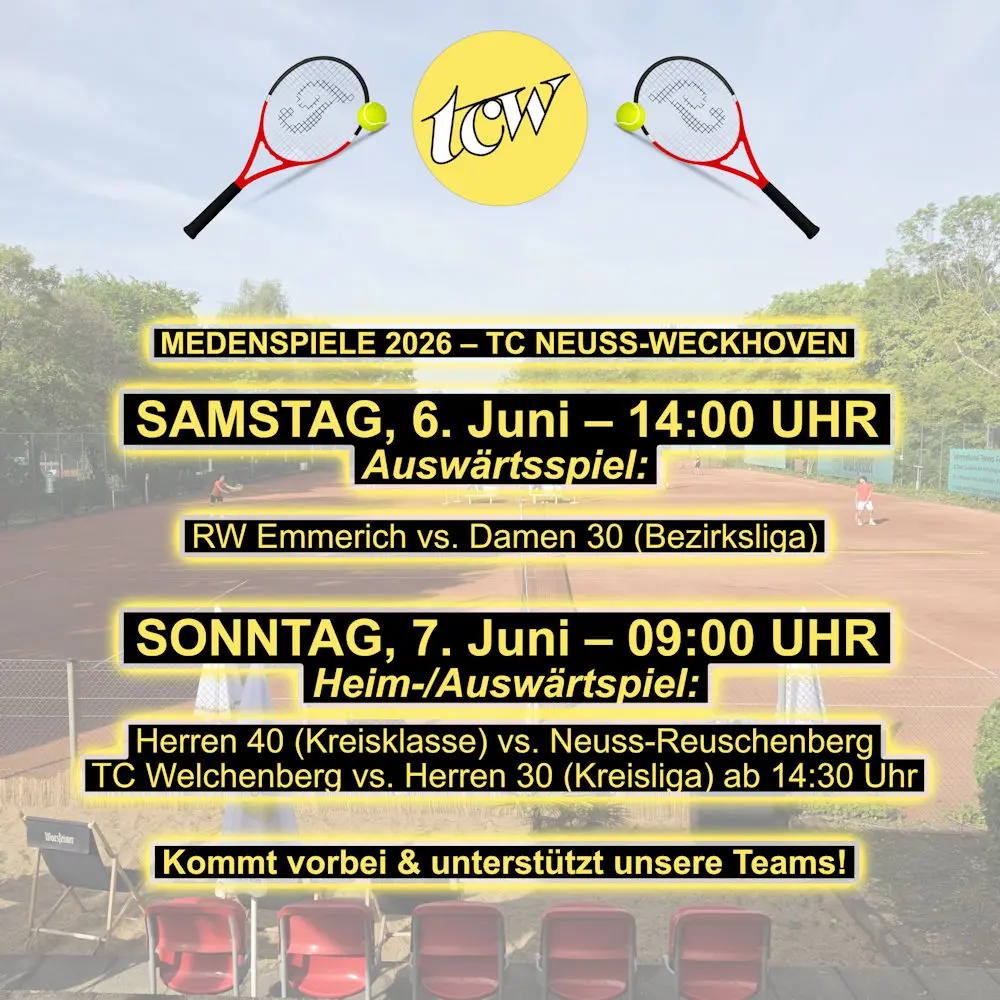 Medenspiele unserer Teams am Wochenende